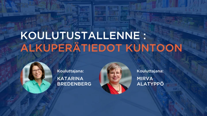 Koulutustallenne: Alkuperätiedot kuntoon