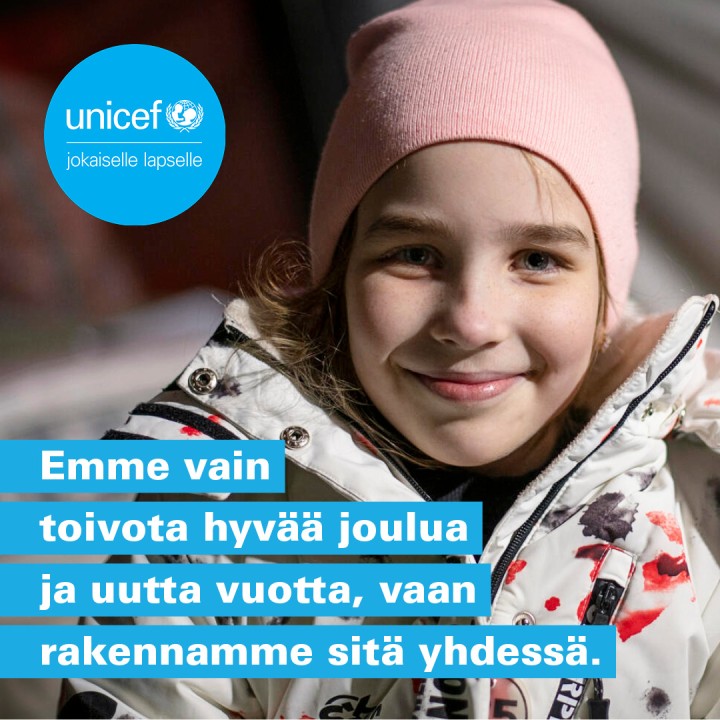 UNICEF, joululahjoitus 2022