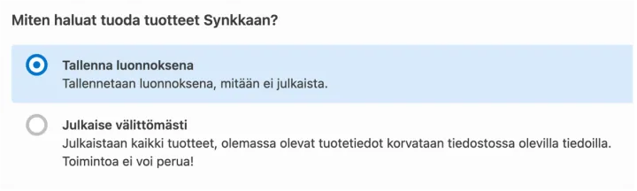 GS1 Synkan tuotetietojen massapäivitys Excelillä