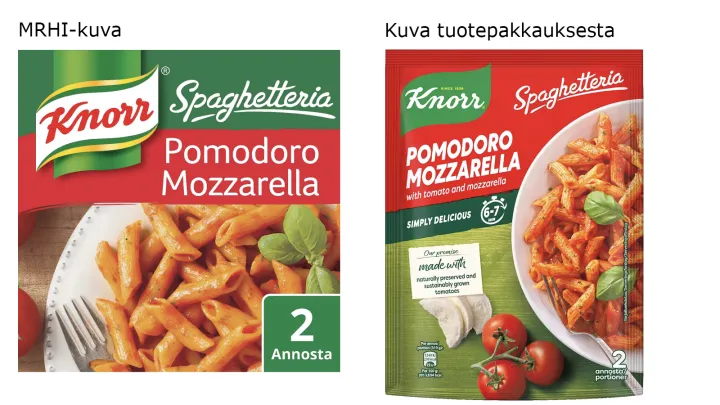 Knorr Spaghetterian MRHI-kuva ja tuotekuva