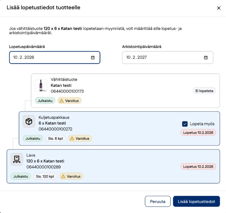 Kuvakaappaus lopetus esimerkki