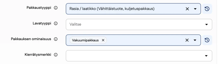 Kuvakaappaus käyttöliittymästä