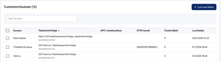 Kuvakaappaus käyttöliittymässä