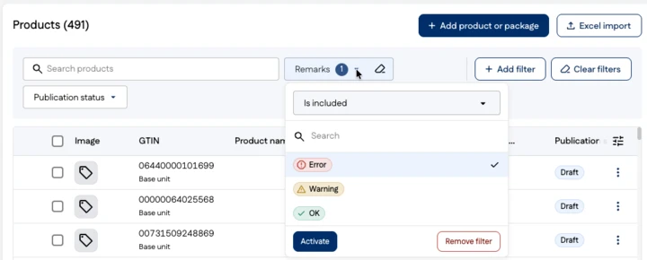 Search products